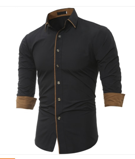 Men Shirt Brand 2018 Male High Quality Long Sleeve Shirt Caueal Solid color Slim Fit Black Man Dress Shirts camisa masculina 3XL